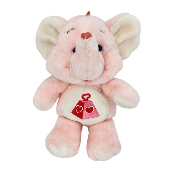 Vintage Care Bear Cousins Lotsa Heart Elephant Pink Plush Kenner American 13" - Picture 2 of 14